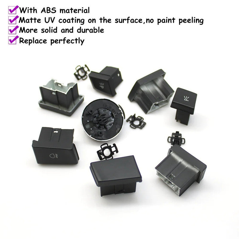 Car Craft Compatible With Bmw 5 Series G30 6 Series Gt G32 2017-2023 Car Headlamp Headlight Fog Lamp Light Upper Dipper Night Vision Rotary Switch Knob Button 1-2