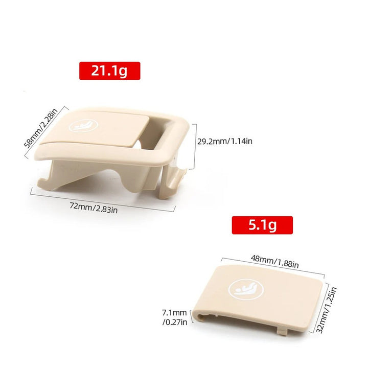 Car Craft Compatible With Bmw 5 Series G30 2017-2024 Rear Child Seat Anchor Safety Isofix Restraint Backseat Buckle Covers 52207451004-1 Beige B CC-9038