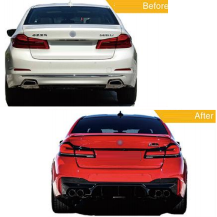Car Craft Compatible With Bmw 5 Series G30 2017-2020 To G30 F90 Lci 2021+ M5 M Sports Upgrade Facelift Conversion Bodykit Bumper Trunk Headlight Taillight CC-6347
