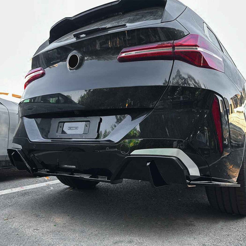 Car Craft Compatible With Bmw X3 G45 2025+ M Sport Rear After Bumper Lip Splitter Skirts Diffuser Zst-1158 Gb Glossy Black - CAR CRAFT INDIA