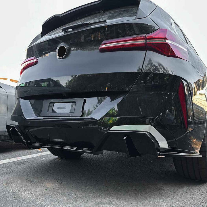 Car Craft Compatible With Bmw X3 G45 2025+ M Sport Rear After Bumper Lip Splitter Skirts Diffuser Zst-1158 Gb Glossy Black - CAR CRAFT INDIA