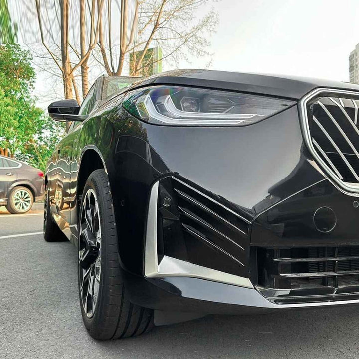 Car Craft Compatible With Bmw X3 G45 2025+ M Sport Front Bumper Skirts Splitter Fog Gril Cover Trim Zst-1162 Cf Carbon Fiber Look - CAR CRAFT INDIA