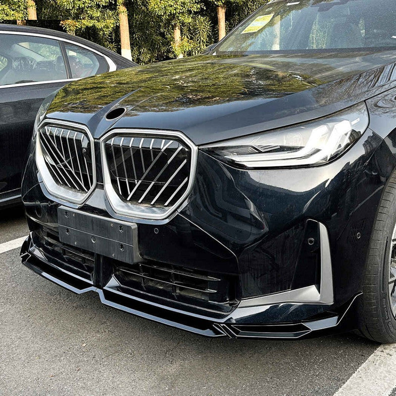 Car Craft Compatible With Bmw X3 G45 2025+ M Sport M Performance Mp Front Bumper Lip Splitter Skirts Zst-1160 Gb Glossy Black - CAR CRAFT INDIA