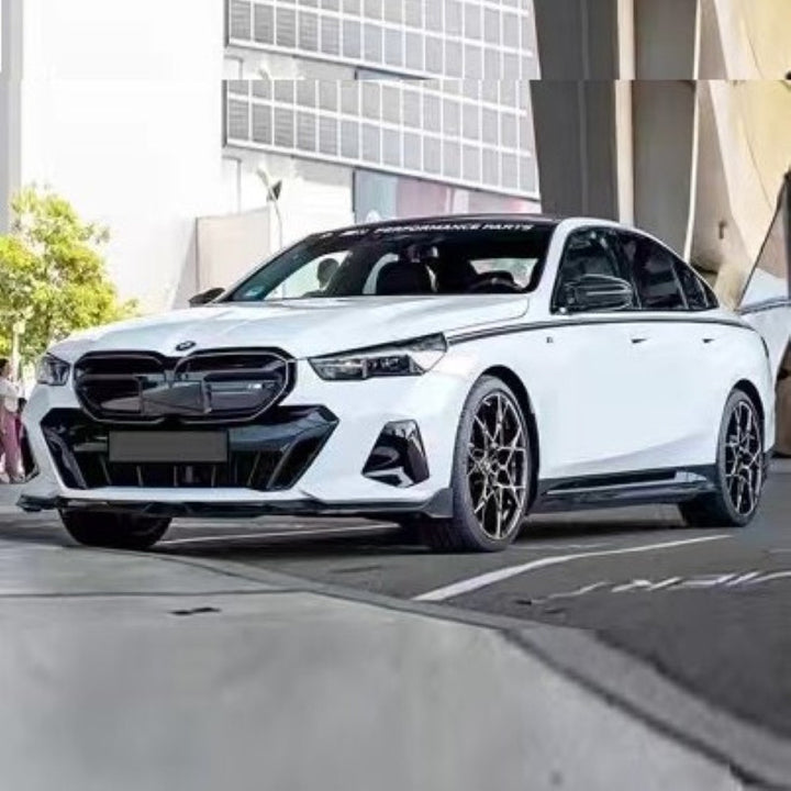 Car Craft Compatible With Bmw 5 Series G60 2024+ Aero Kit M Sports Mt Mp M5 Front Bumper Bodykit Front Rear Lip Splitter Skirts Mirror Cover Side Skirts Diffuser Spoiler Glossy Black G60-017/018 Gb Gc