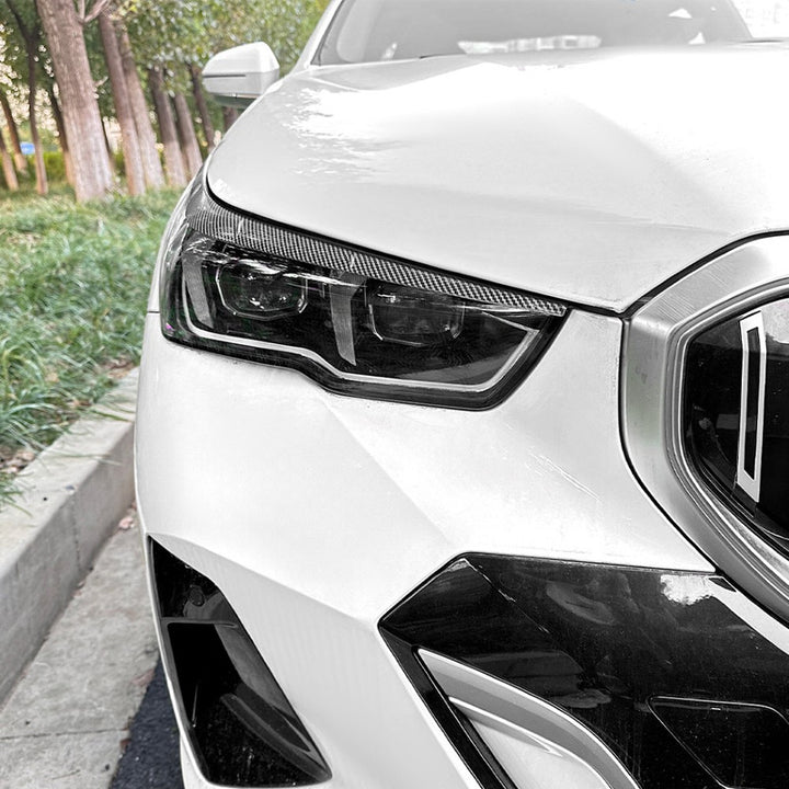Car Craft Compatible With Bmw 5 Series G60 G68 2024+ Front Headlight Eyebrow Eyelid Skirt Trim Zst-979 Gb Glossy Black
