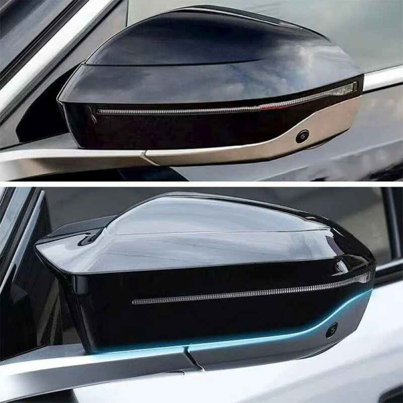 Car Craft Compatible With Bmw 5 Series I5 G60 G68 2024+ 7 Series G70 2024+ Side Rear View Horn Mirror Cover M5 Style Rhd Car Glossy Black G60/68-009/010 Gb Gc