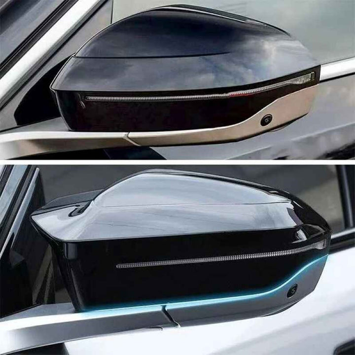 Car Craft Compatible With Bmw 5 Series I5 G60 G68 2024+ 7 Series G70 2024+ Side Rear View Horn Mirror Cover M5 Style Rhd Car Glossy Black G60/68-009/010 Gb Gc