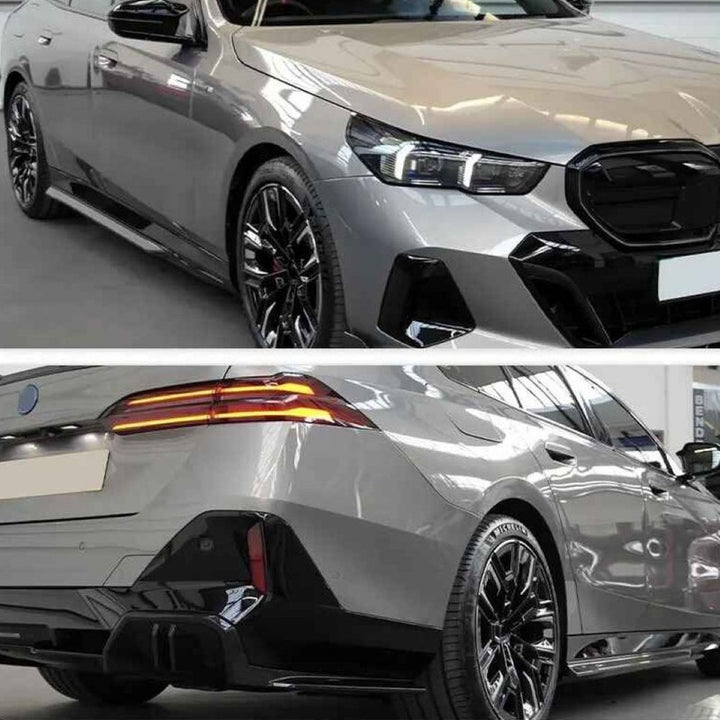 Car Craft Compatible With Bmw 5 Series G60 2024+ M Performance M Sports Mt Mp M5 Side Skirt Splitter Extension Glossy Black G60/68-011/012 Gb Gc