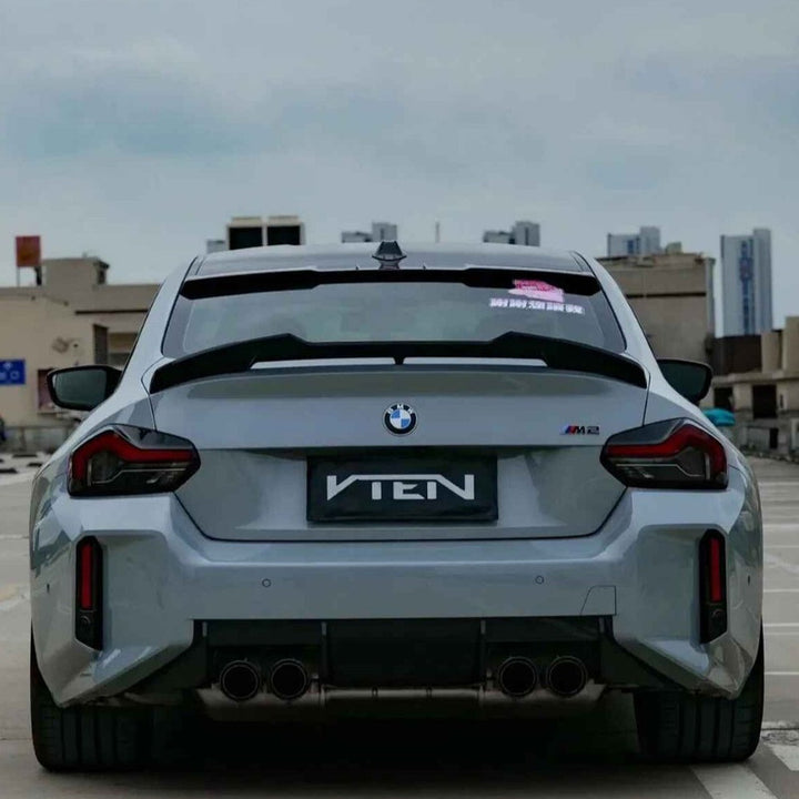 Car Craft Compatible With Bmw 2 Series G87 M2 2022-2026 Rear Trunk Wing Boot Lip Spoiler Trim Vten V Ten Style