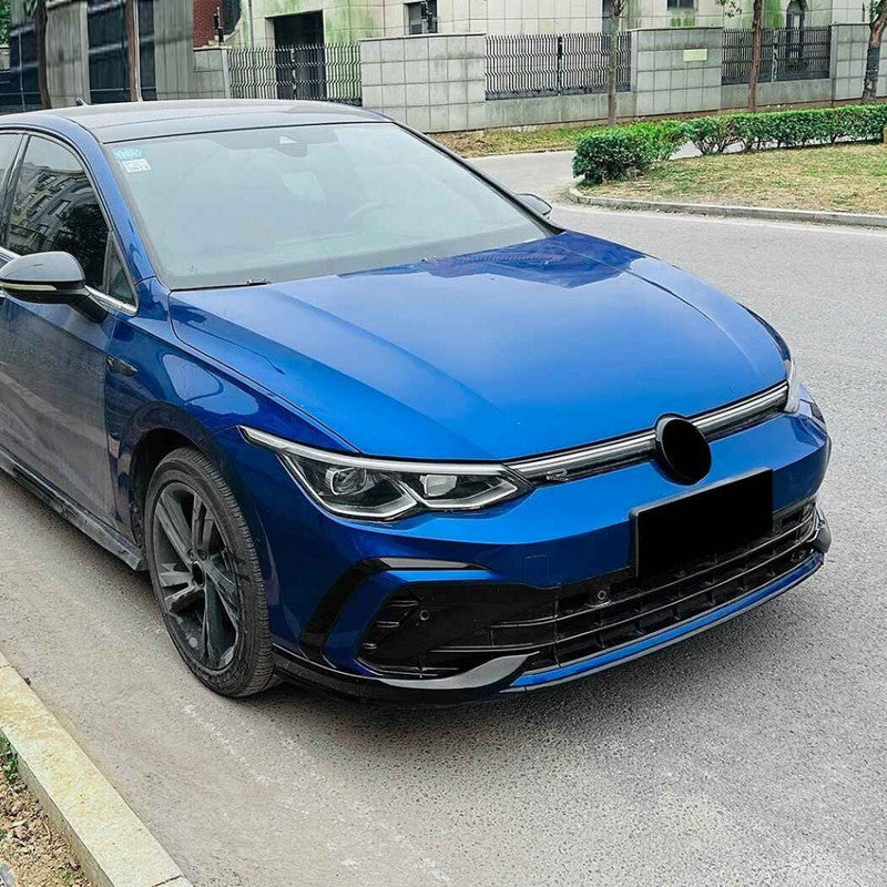 Car Craft Compatible With Volkswagen Vw Golf Mk 8 Gti 2020-2024 Gti Rline Front Bumper Lip Splitter Skirts Trim Wing Flag Zst-1101 Gb Glossy Black Usa - CAR CRAFT INDIA