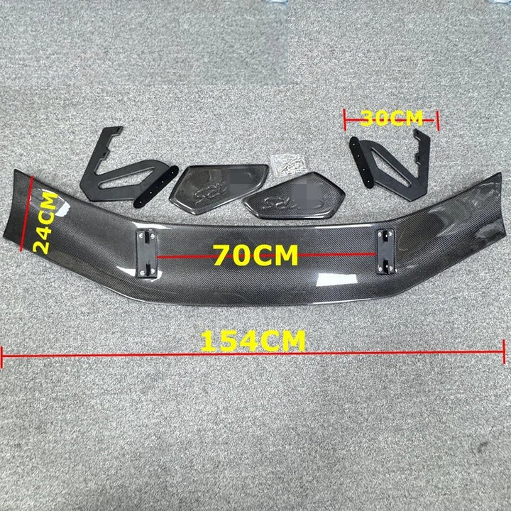 Car Craft Compatible With Porsche Boxter Cayman 718 989 997 998 981 911 Rear Trunk Wing Boot Tail Double Deck Wing Lip Gtr Spoiler Real Carbon Fiber - CAR CRAFT INDIA