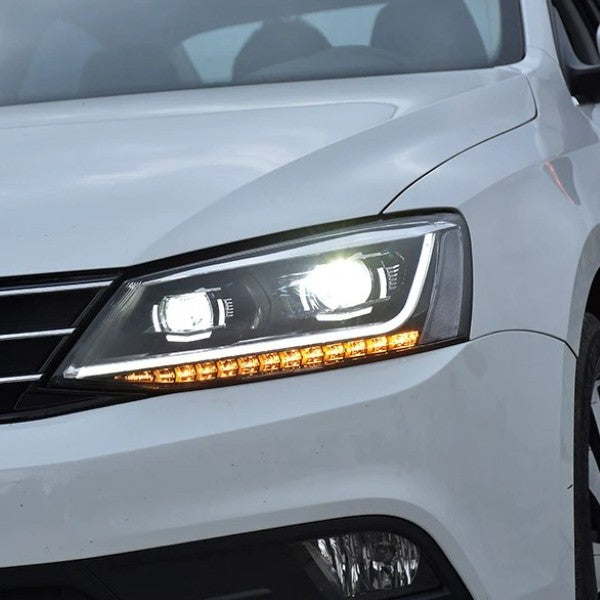 Car Craft Compatible With Volkswagen Vw Jetta 2011-2018 Car Front Upgraded Head Light Lamp Xenon Headlight Retrofit Upgrade Modified Led Drl Hid Light For Helogen Car - CAR CRAFT INDIA