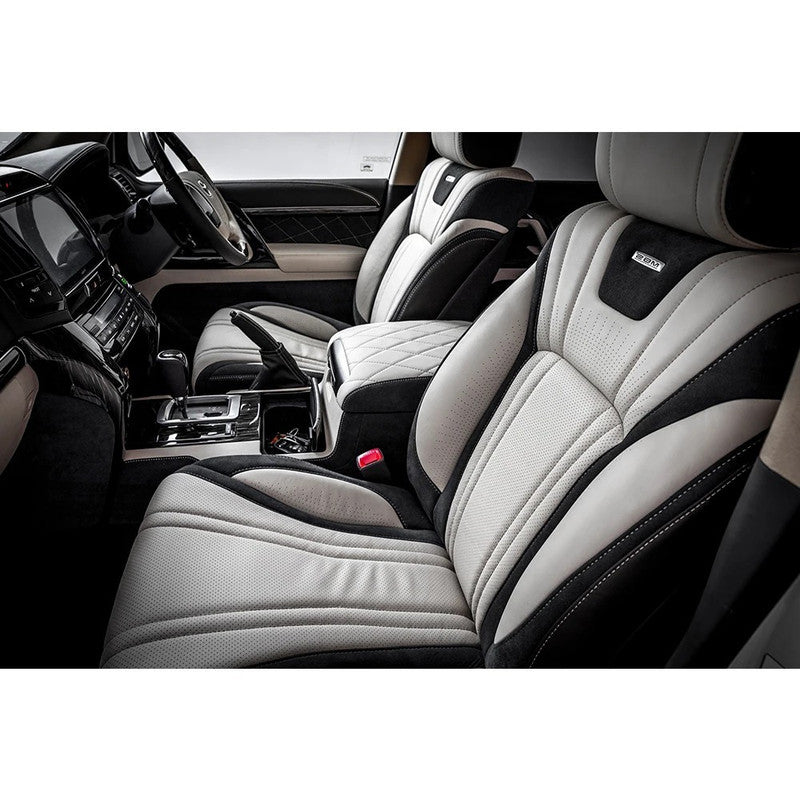 Car Craft Compatible With Toyota Land Cruiser Lc200 Lexux Lx500 Lx470 2008-2020 Upgrade Facelift Convert Rear Recliner With Armrest Seat Standard Four Seat Leather Electric Adjustable Waterproof Car Seats Luxury Vehicle Interior Upgrade F-105a