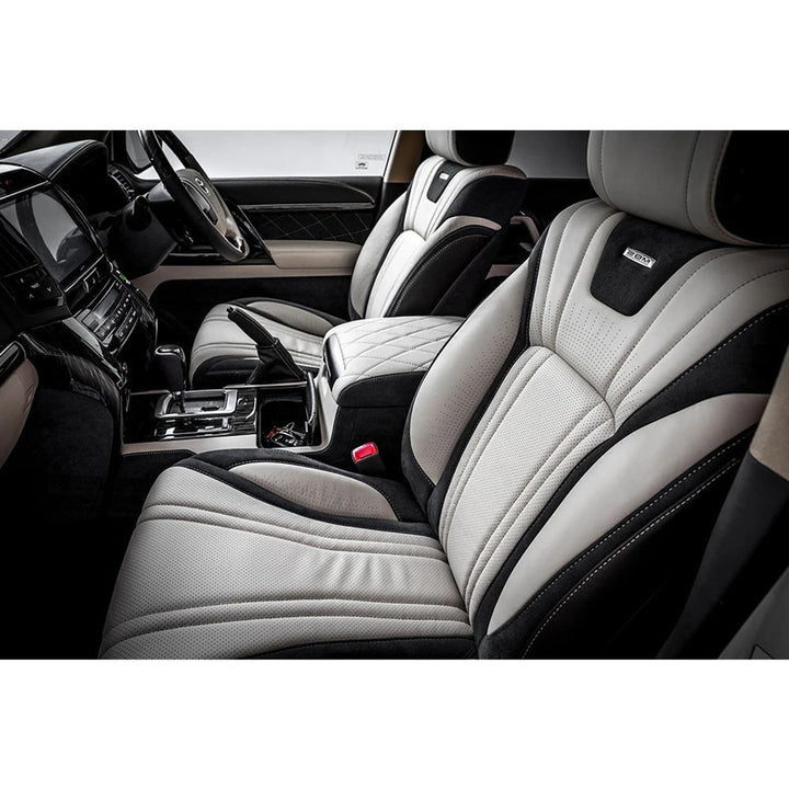 Car Craft Compatible With Toyota Land Cruiser Lc200 Lexux Lx500 Lx470 2008-2020 Upgrade Facelift Convert Rear Recliner With Armrest Seat Standard Four Seat Leather Electric Adjustable Waterproof Car Seats Luxury Vehicle Interior Upgrade F-105a
