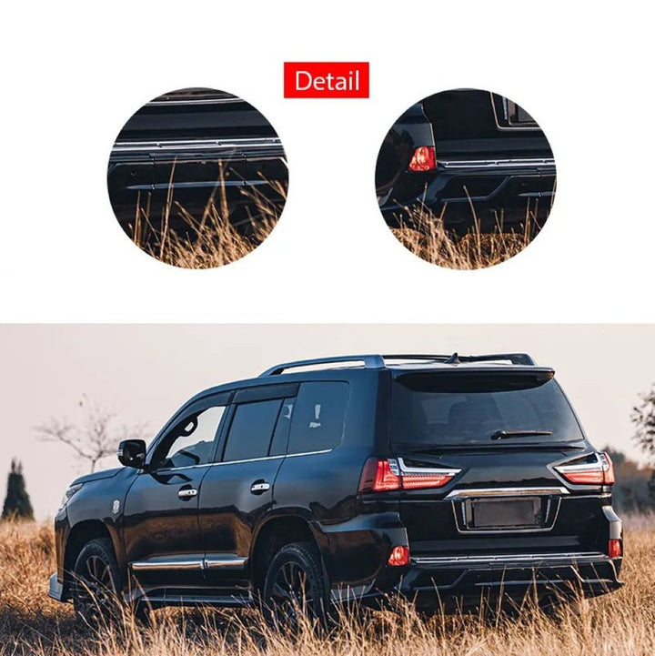 Car Craft Compatible With Toyota Lexus Lx570 2016-2021 Upgrade Facelift Convert To Lx570 2021 Style Bodytkit Front Rear Lip Skirt Splitter Grill F128
