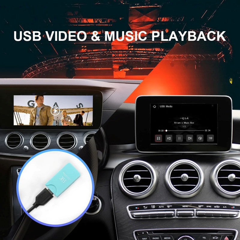 Car Craft Compatible With Mercedes Benz C E S Class Amg Gt Upgrade To Wireless Apple Carplay Android Auto Adapter Carplay Box With Screeen Mirror Link Google Maps For Ntg 5.5 Separate Module 8 Inch CC-9579