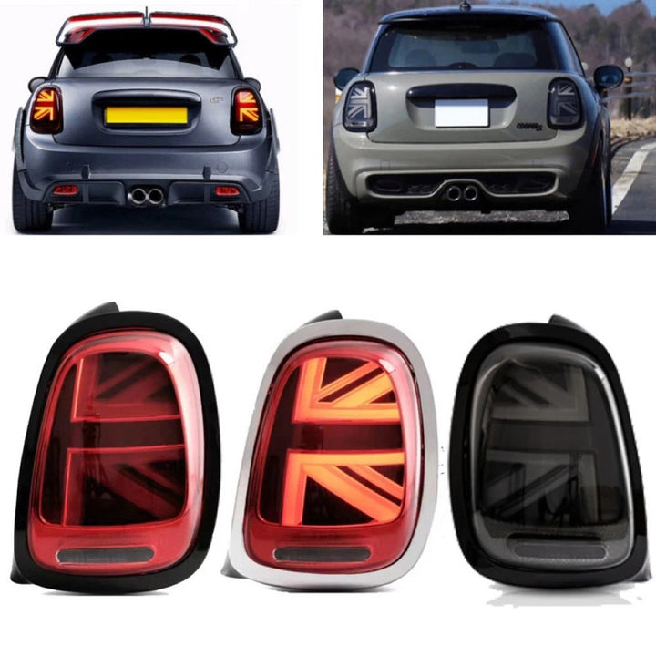 Car Craft Compatible With Mini Cooper F55 2015-2019 Cooper S F56 2015-2019 Cooper S Convertible F57 2015-2019 F Series Led Tail Light Tail Lamp Light 2007-2016 Dynamic Signal Taillight Drl Brake Reverse Union Jack Smoke