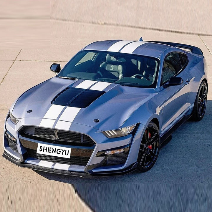 Car Craft Compatible With Ford Mustang 2015-2017 Upgrade Facelift Convert To Gt500 Bodykit Front Bumper Skirt Front Lip Gc Must-018