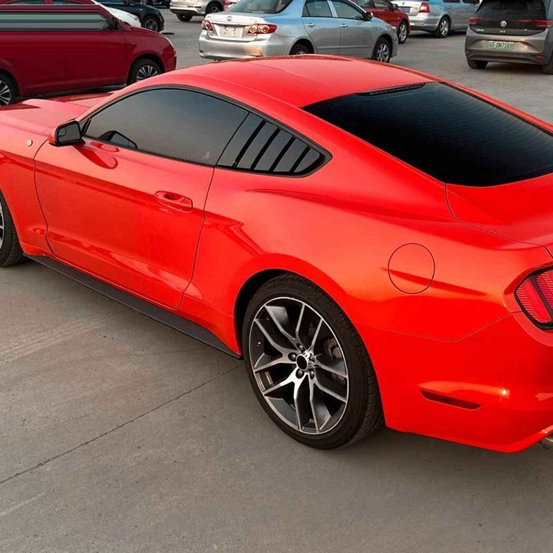 Car Craft Compatible With Ford Mustang 2015-2023 Car Rear Window Louvers Sticker Triangle Window Shade Shutter Side Vent Spoiler Zst-1142 Cf Carbon Fiber Look - CAR CRAFT INDIA