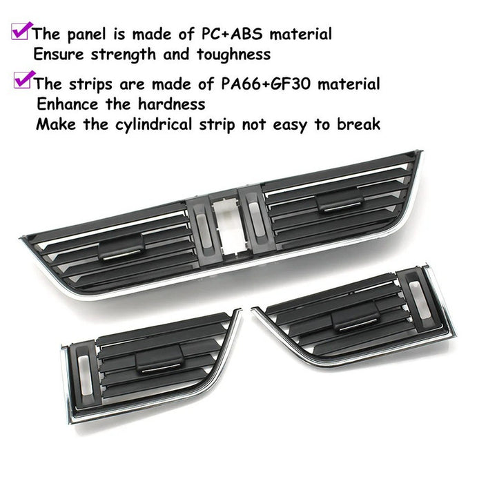 Car Craft Compatible With Skoda Octavia 3 A7 5e Mk3 2014-2021 Car Ac Air Vent Grille Slider Panel Cover 5e0820951c-c Middle Centre Central