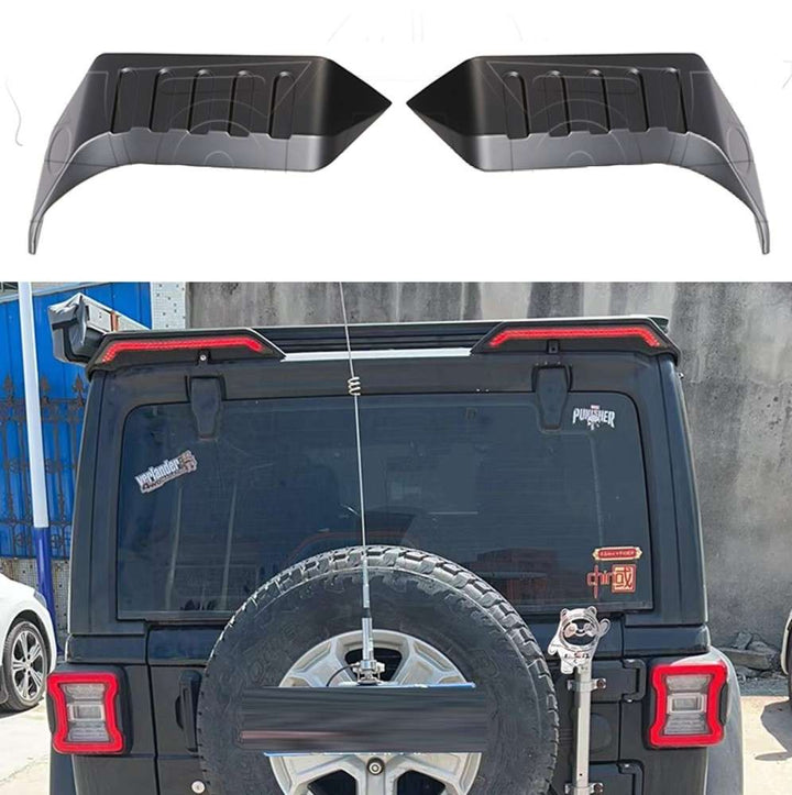 Car Craft Compatible With Jeep Wrangler 2007-2017 Rear Trunk Wing Boot Roof Spoiler Lip Splitter Skirt Led Ar-jeep-006 Matt Black - CAR CRAFT INDIA