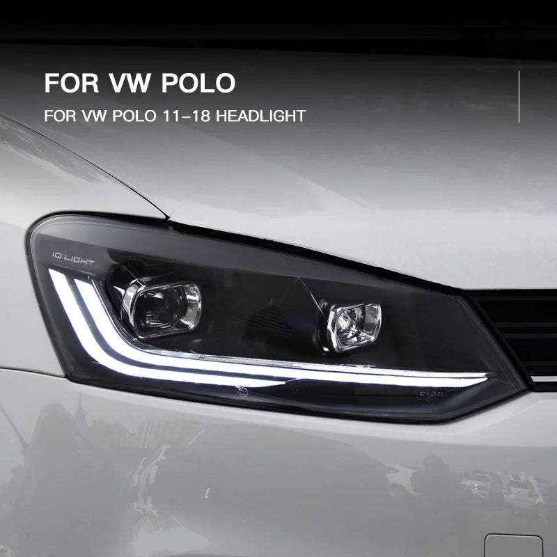 Car Craft Compatible With Volkswagen Vw Polo 2010-2024 Car Front Upgraded Head Light Lamp Xenon Headlight Retrofit Upgrade Modified Led Drl Hid Light For Helogen Car - CAR CRAFT INDIA
