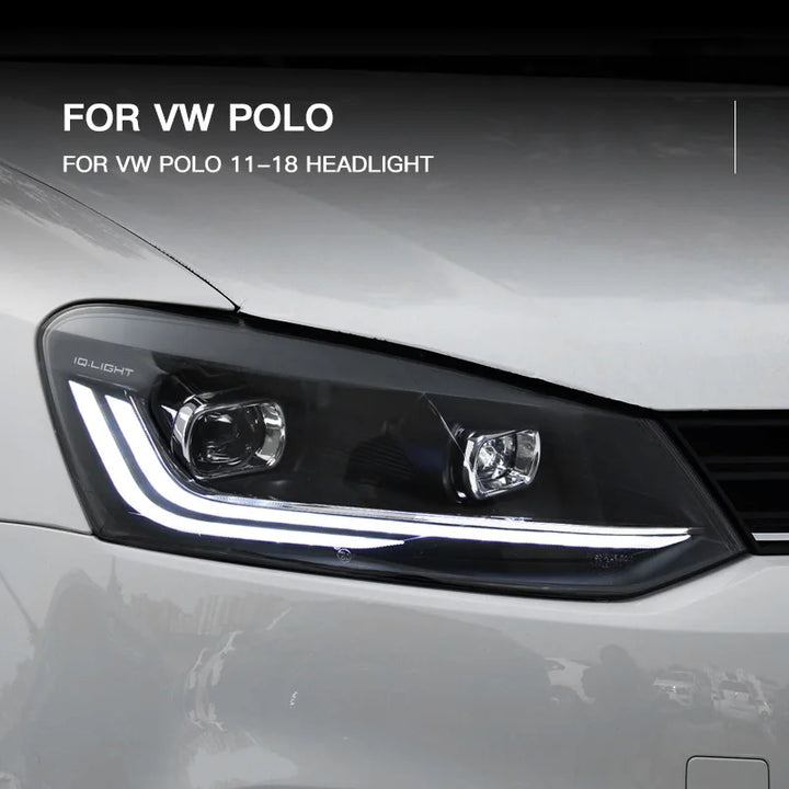 Car Craft Compatible With Volkswagen Vw Polo 2010-2024 Car Front Upgraded Head Light Lamp Xenon Headlight Retrofit Upgrade Modified Led Drl Hid Light For Helogen Car - CAR CRAFT INDIA