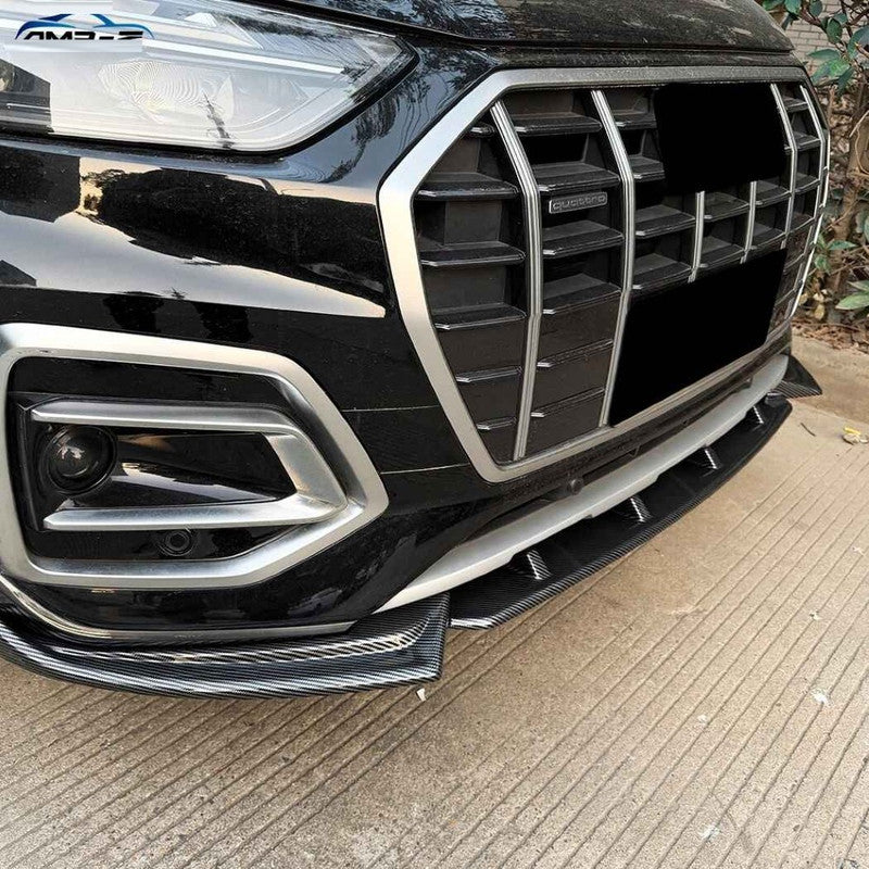 Car Craft Compatible With Audi Q5 Sq5 Fy Facelift 2020-2024 Sline Bumper Front Lip Splitter Skirt Trim Zst-1518 Gb Glossy Black