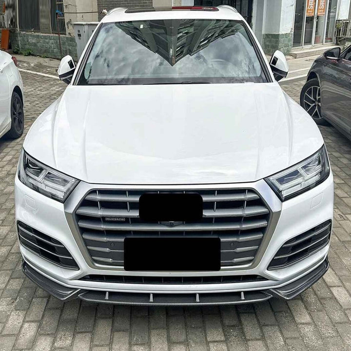Car Craft Compatible With Audi Q5 Sq5 Fy Facelift Sline 2020-2024 Sline Bumper Front Lip Splitter Skirt Trim Zst-1267 Cf Carbon Fiber Look