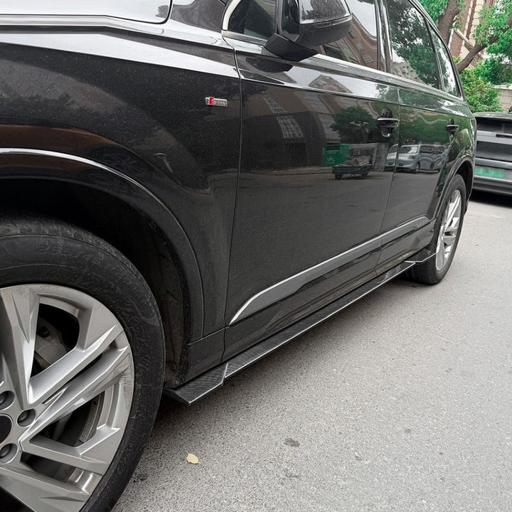 Car Craft Compatible With Audi Q7 Sq7 Mk2.5 2020+ Side Skirt Splitter Trim Running Board Zst-1559 Cf Carbon Fiber Look