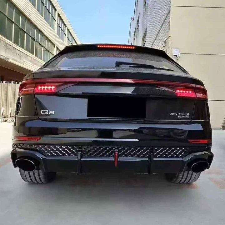 Car Craft Compatible With Audi Q8 2019-2023 Upgrade Convert To Rsq8 2024+ Style Sport Front Rear Bumper Bodykit Grill Fog Grill Side Skirts Diffuser Exhaust Tip Pipe Q8-002 Gc - CAR CRAFT INDIA