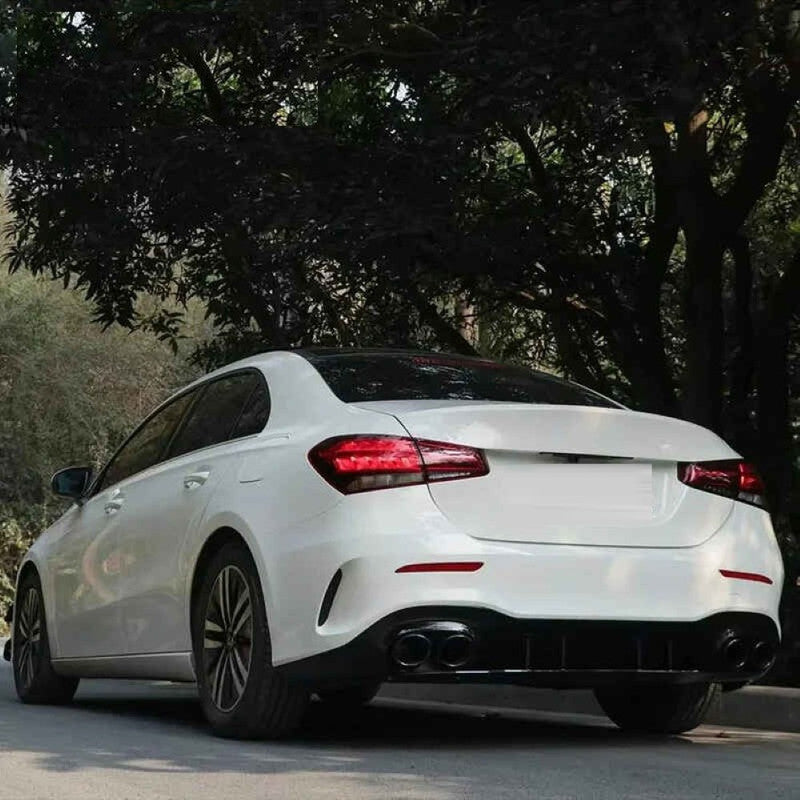 Car Craft Compatible With Mercedes Benz A Class W177 2018-2024 Rear Bumper Upgrade Convert To Amg Amg45s Bumper Bodykit For Sedan Car W177-004 Sedan