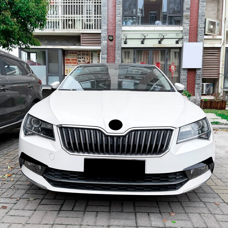 Car Craft Compatible With Skoda Superb Mk3 Pre-facelift 2015-2019 Front Bumper Side Splitter Skirt Trim Flag Lip Zst-1580 Cf Carbon Fiber Look