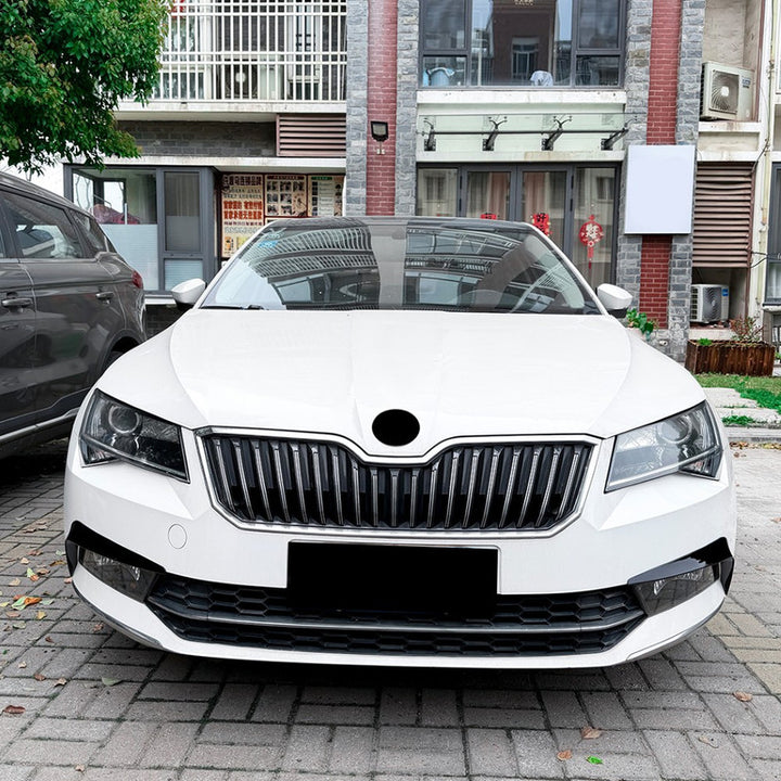 Car Craft Compatible With Skoda Superb Mk3 Pre-facelift 2015-2019 Front Bumper Side Splitter Skirt Trim Flag Lip Zst-1580 Cf Carbon Fiber Look
