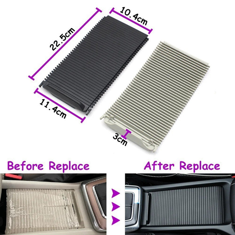 Car Craft Compatible With Volvo V40 2013-2019 Car Interior Central Cup Drink Water Holder Slide Roller Blind Cover Black 31307646-1 CC-9685 - CAR CRAFT INDIA