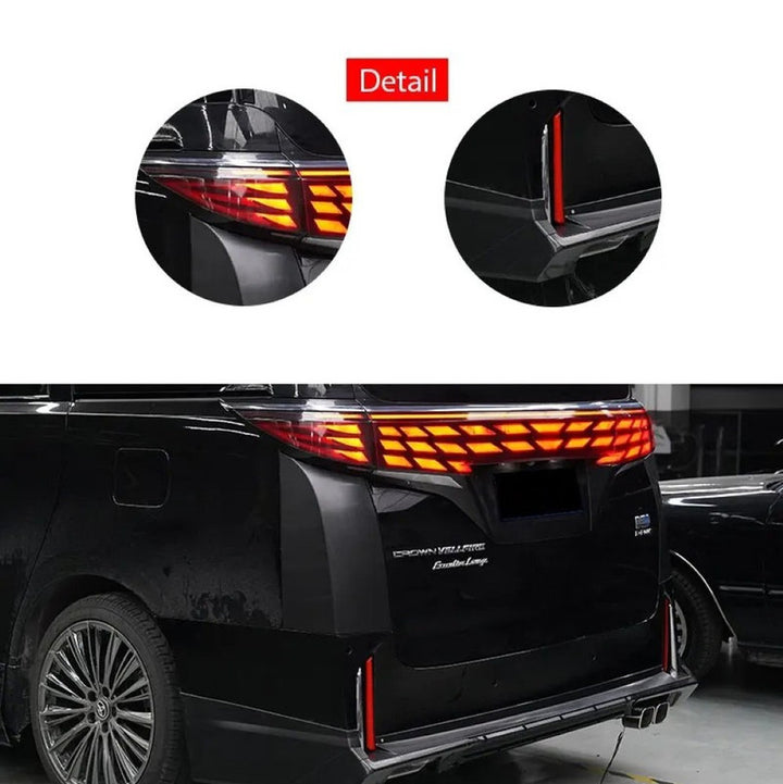 Car Craft Compatible With Toyota Alphard Vellfire 30 35 2015-2022 Upgrade Facelift Convert To 2023 40 Model Bodykit Front Rear Bumper Headlight Taillight Lamp Side Skirt Hood Fender Splitter Trim F187