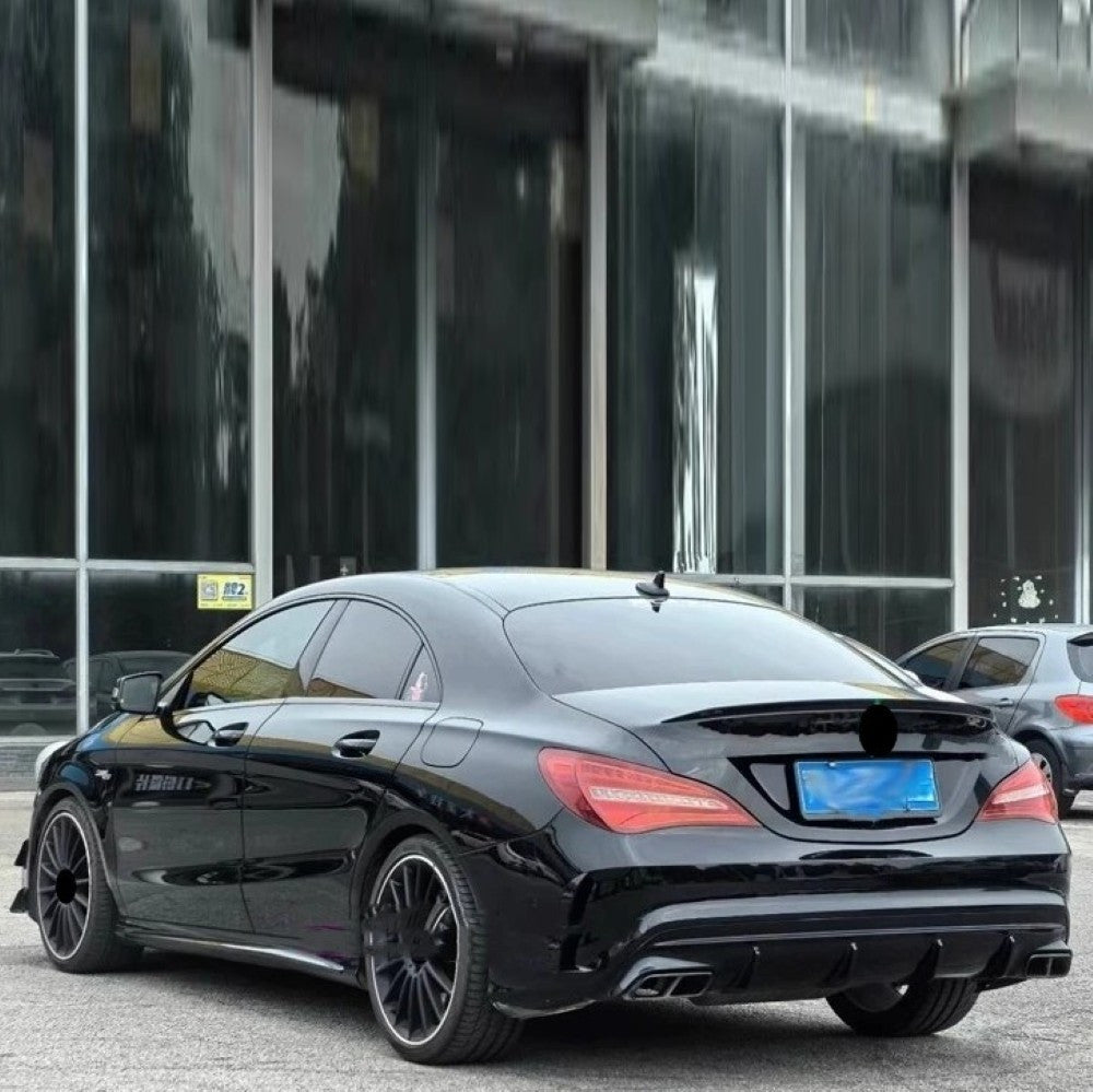 Car Craft Compatible With Mercedes Benz Cla Class W117 C117 X117 2013-2019 Amg Rear Bumper Upgrade Convert To Amg Amga45 After Rear Lip Diffuser Gc W117-007