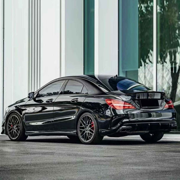 Car Craft Compatible With Mercedes Benz Cla GLA A Class W117 C117 X117 W176 A156 2013-2019 Rear Bumper Upgrade Convert To Amg Amga45 Exhaust Tip Pipe Dual Chrome Silver Gc W176-010