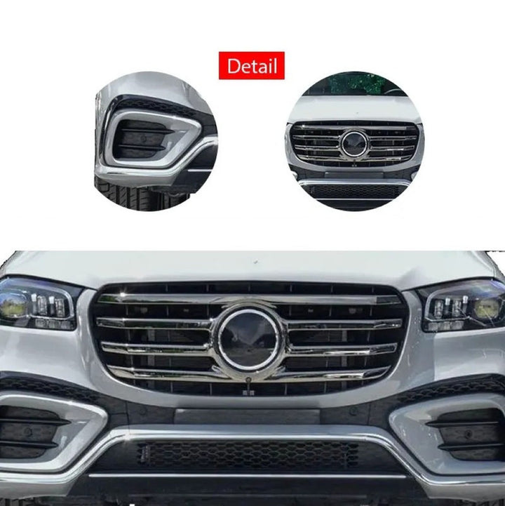 Car Craft Compatible With Mercedes Benz Gls Class W167 X167 2019-2026 Upgrade Facelift Convert To Amg53 Amg Bodykit Front Rear Bumper Grill Wheel Arch Diffuser Tips Skirt Splitter Gls53 Amg53