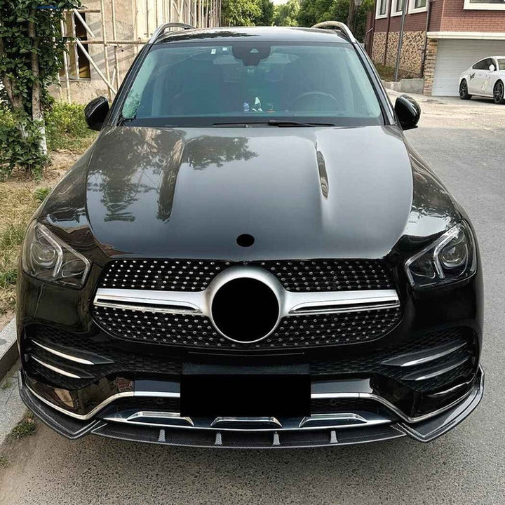 Car Craft Compatible With Mercedes Benz Gle Class W167 X167 C167 2019-2023 Amg Line Front Bumper Lip Splitter Skirts Zst-1083 Cf Carbon Fiber Look - CAR CRAFT INDIA