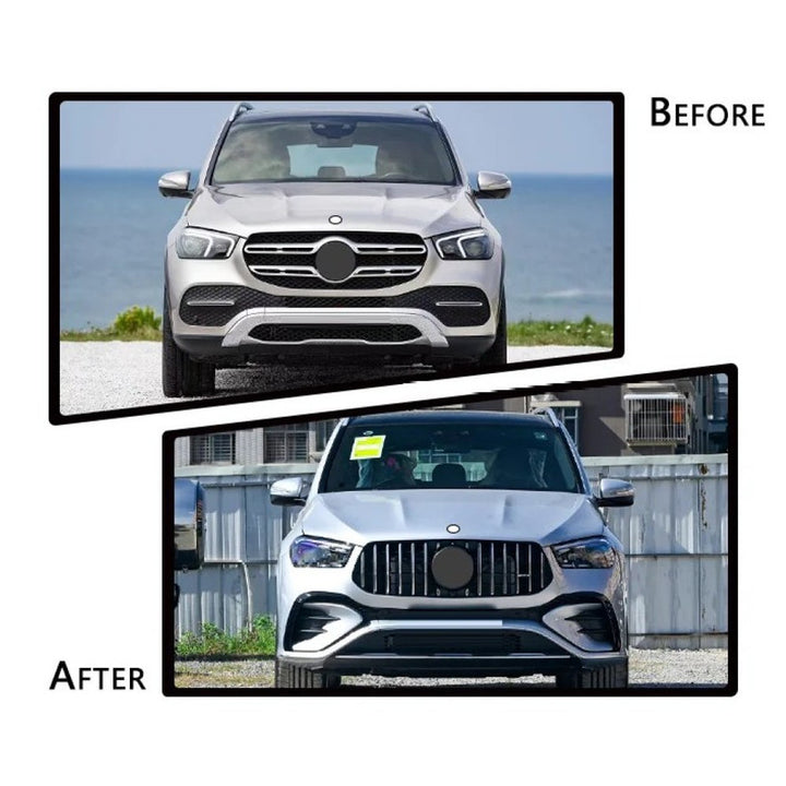 Car Craft Compatible With Mercedes Benz Gle W167 2019-2024 Upgrade Convert To Gle53 Amg Bodykit Front Bumper Skirt Trim Gc W167-027