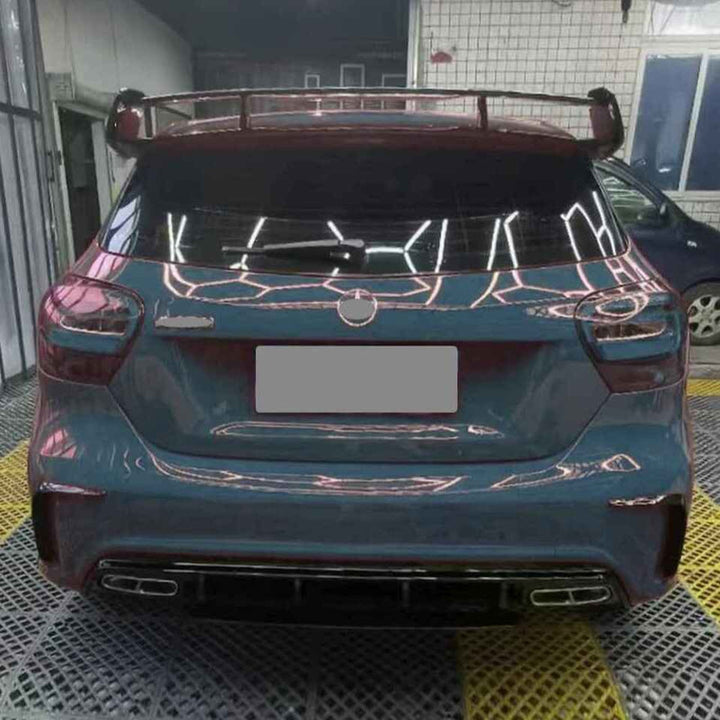 Car Craft Compatible With Mercedes Benz A Class W176 2012-2016 Rear Bumper Upgrade Convert To Amg Amg45 After Rear Lip Diffuser W176-009