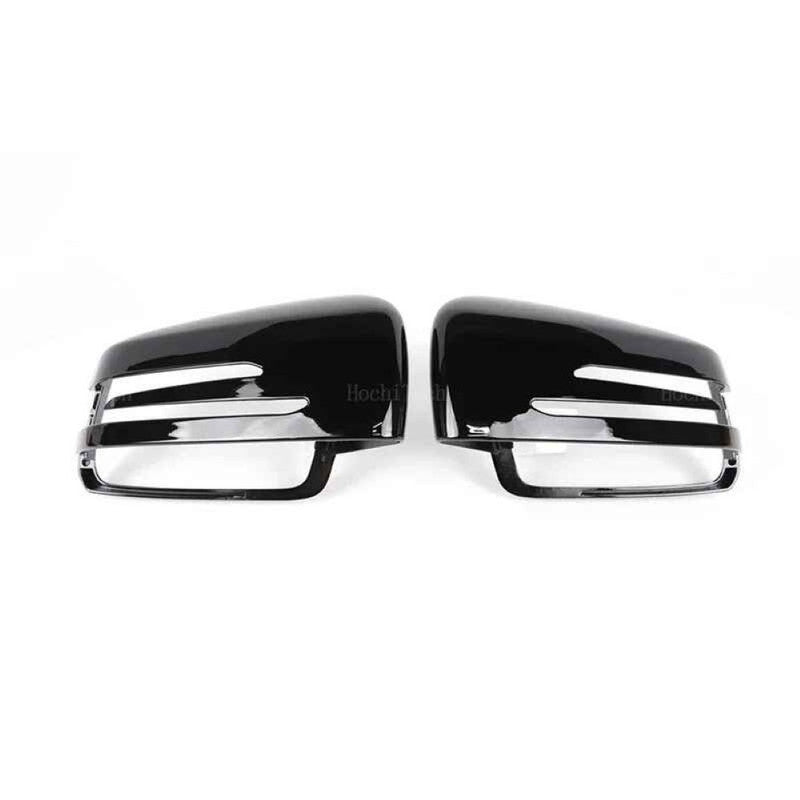 Car Craft Compatible With Mercedes A B C E S Cla Gla Class W176 W246 W204 W212 W221 W117 C117 W156 X156 2010-2018 Rear View Case Wing Cap Shell Housing Mirror Covers Replacement Style Glossy Black