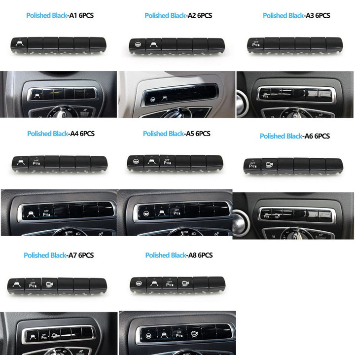 Car Craft Compatible With Mercedes C Class W205 Glc Class X253 V Class W447 E Class W213 Headlight Camera Parking Pdc Sensor Switch Block Radar Cruise Lane Assist Switch Button 2059058209-q6 A5 Button - CAR CRAFT INDIA
