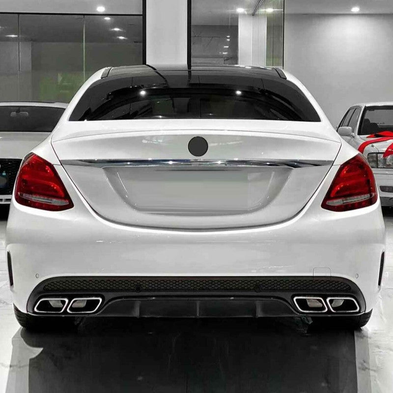Car Craft Compatible With Mercedes Benz C Class W205 C205 Coupe 2015-2021 Rear Bumper Upgrade Convert To Amg C63 Bumper Bodykit Gc W205-017