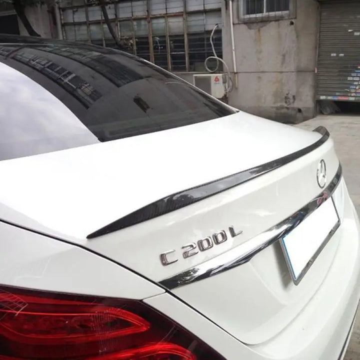 Car Craft Compatible With Mercedes Benz C Class W205 2014-2021 Rear Trunk Wing Boot Lip Wing Spoiler C63s Glossy Black Benz-040
