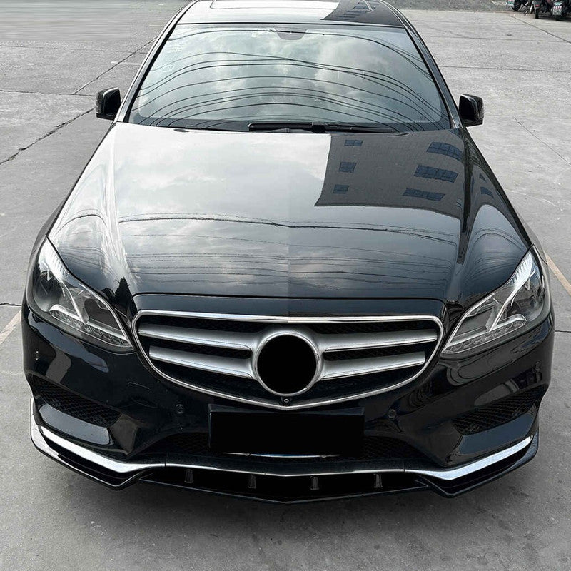 Car Craft Compatible With Mercedes Benz E Class W212 2012-2015 C207 Amg Front Bumper Lip Splitter Skirts Zst-1098 Cf Carbon Fiber Look - CAR CRAFT INDIA