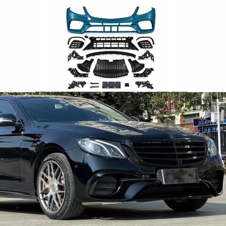 Car Craft Compatible With Mercedes Benz E Class W213 2016-2020 Upgrade Facelift Convert To Amg E63 Classic Amg63 Bodykit Front Bumper Skirt Trim Gc W213-013