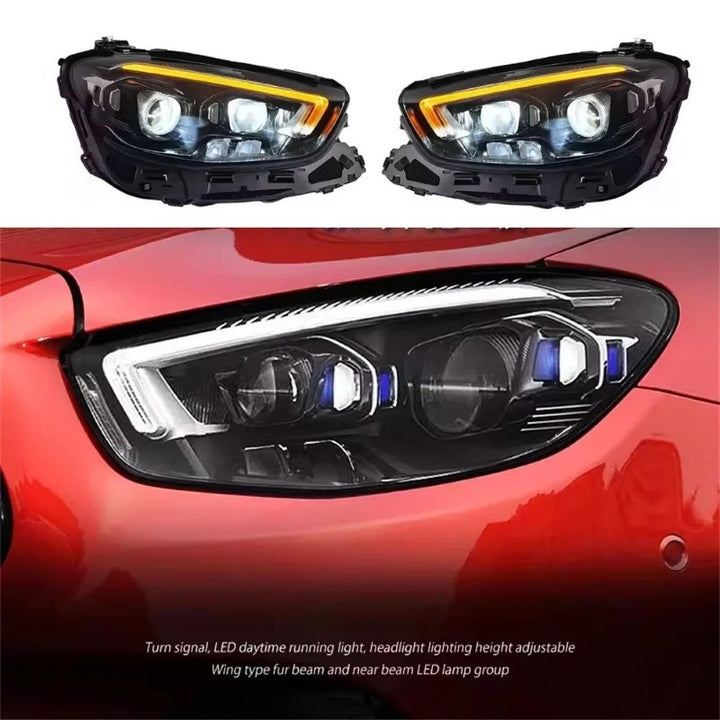 Car Craft Compatible With Mercedes Benz E Class W213 2021-2024 Car Front Upgraded Head Light Lamp Xenon Headlight Retrofit Upgrade Modified Led Drl Hid Light Shy - CAR CRAFT INDIA
