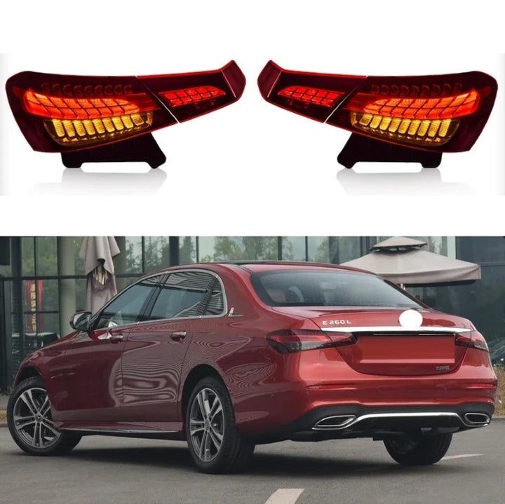 Car Craft Compatible With Mercedes Benz E Class W213 2021-2024 Car Rear Upgraded Tail Light Lamp Xenon Taillight Retrofit Upgrade Modified Led Drl Hid Light Shy - CAR CRAFT INDIA